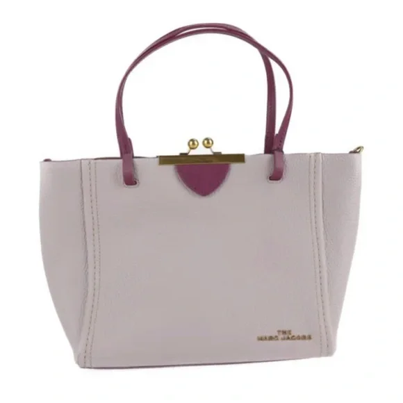 New With Defects MARC JACOBS THE KISS LOCK MINI TOTE Dusty Lilac Multi - Picture 1 of 7